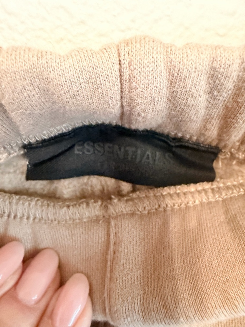 Fear of God Essential fleece Sweatpants color beige, straight leg size M Unisex - Picture 10 of 12